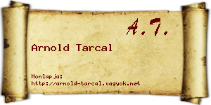 Arnold Tarcal névjegykártya